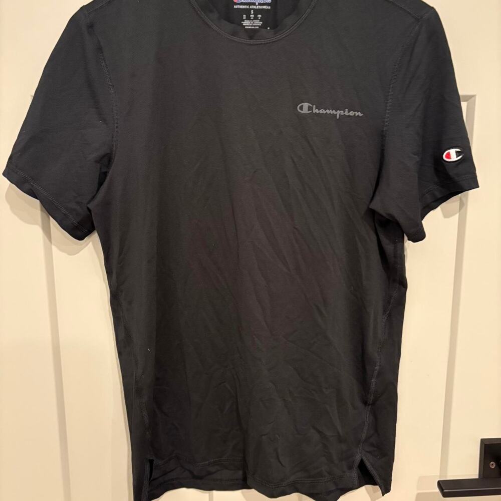 Champion Black Performance T-Shirt in Mens Size Small